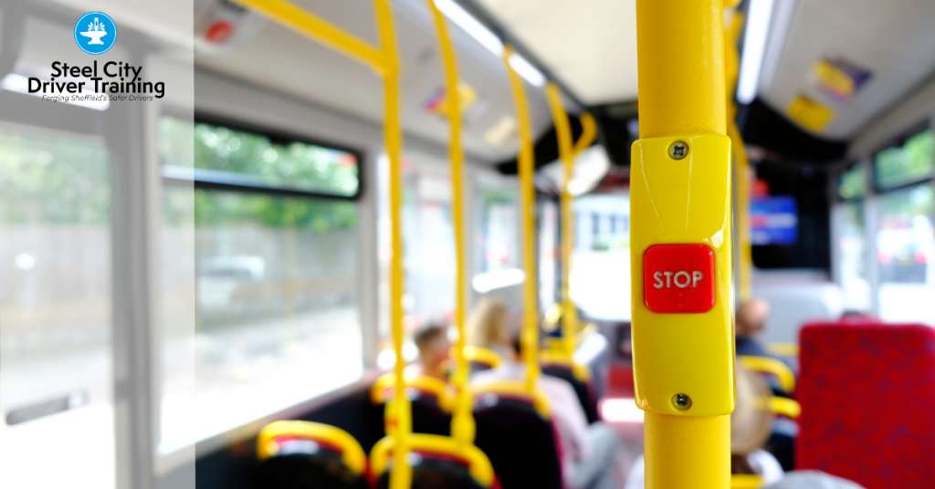 The stop bell on a bus